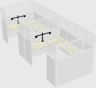 U-shaped cubicle