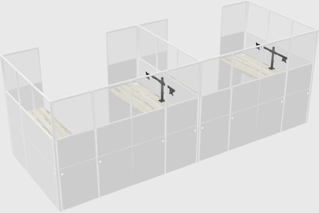U-shaped cubicle