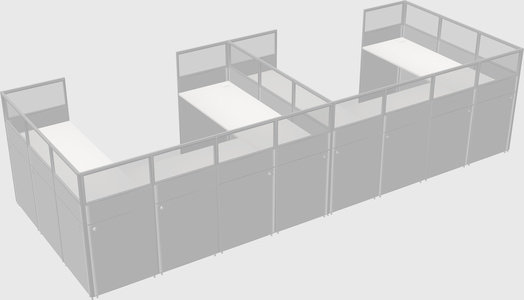 U-shaped cubicle