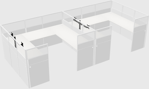 U-shaped cubicle
