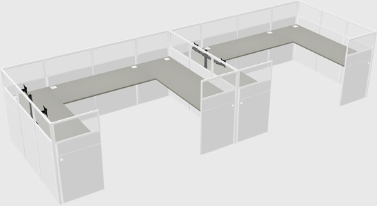 U-shaped cubicle