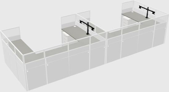 U-shaped cubicle