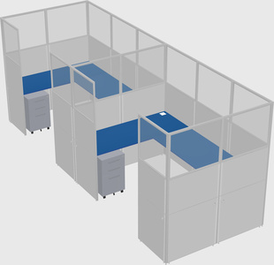 U-shaped cubicle