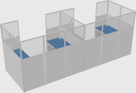 U-shaped cubicle
