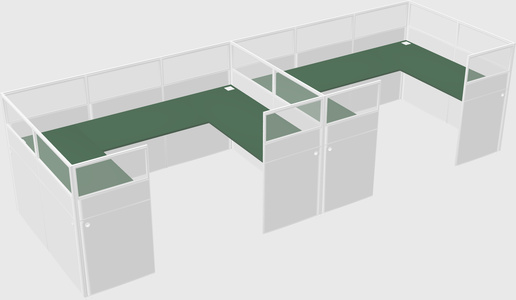 U-shaped cubicle