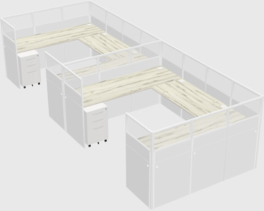 Cabine en u