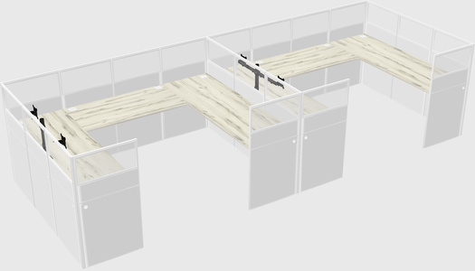 U-shaped cubicle