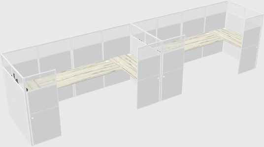 U-shaped cubicle