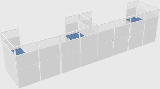 U-shaped cubicle