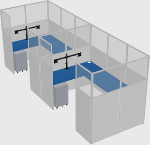 U-shaped cubicle