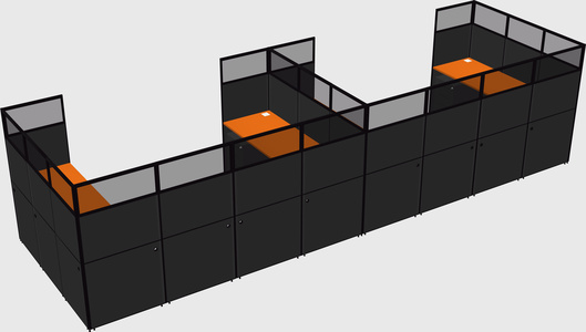 U-shaped cubicle