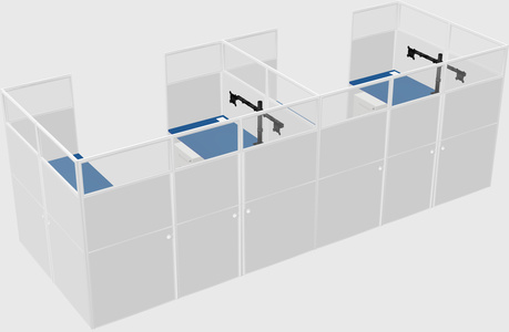 U-shaped cubicle