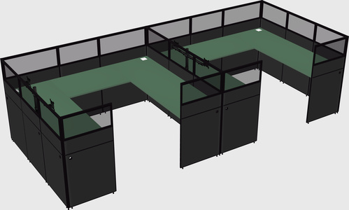 U-shaped cubicle