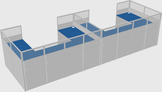 U-shaped cubicle