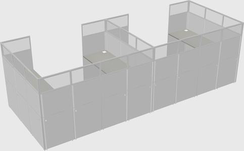 U-shaped cubicle