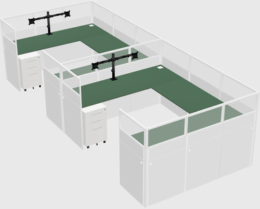 U-shaped cubicle