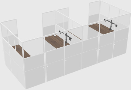 U-shaped cubicle