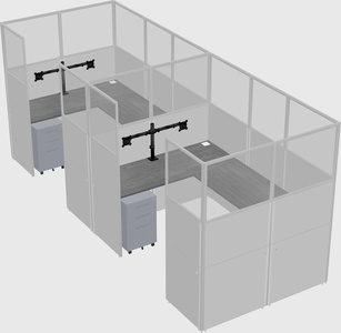 U-shaped cubicle