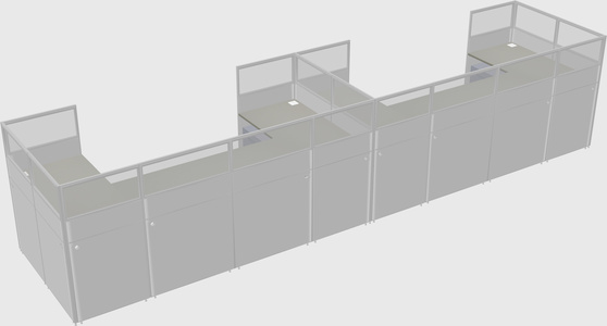 U-shaped cubicle