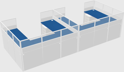 U-shaped cubicle