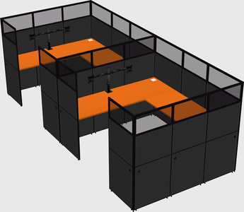 U-shaped cubicle