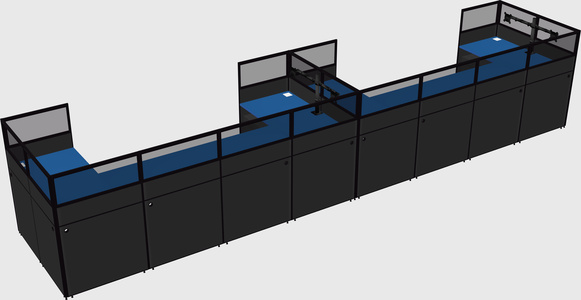 U-shaped cubicle