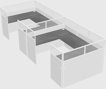 U-shaped cubicle