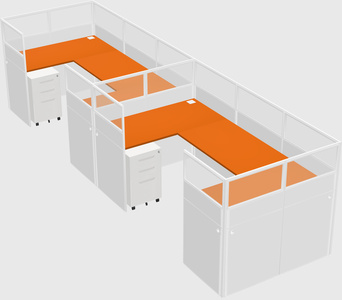 U-shaped cubicle