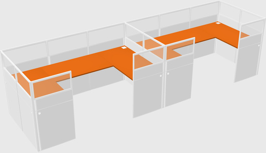 U-shaped cubicle