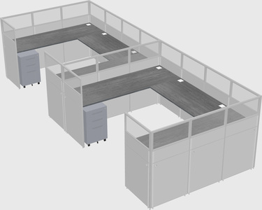 U-shaped cubicle