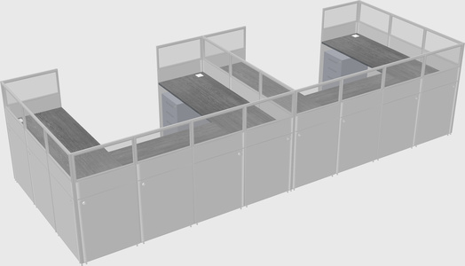 U-shaped cubicle