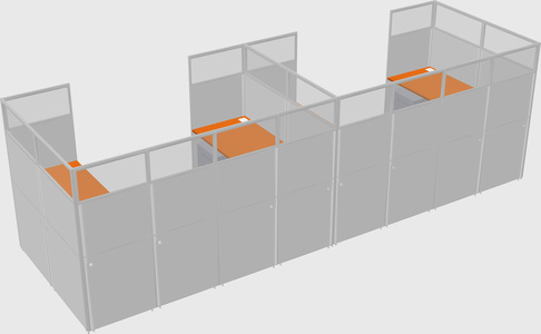 U-shaped cubicle