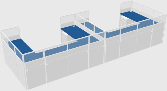 U-shaped cubicle