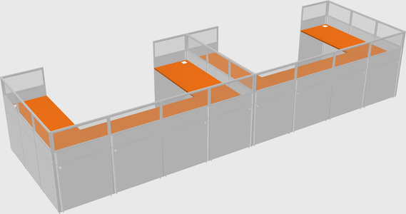 Cabine en u