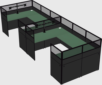 U-shaped cubicle