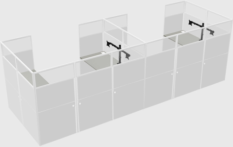 U-shaped cubicle