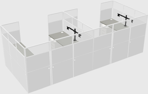 U-shaped cubicle