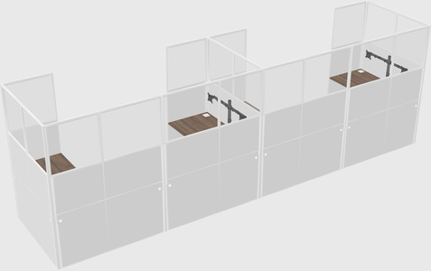 U-shaped cubicle