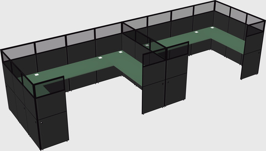 U-shaped cubicle