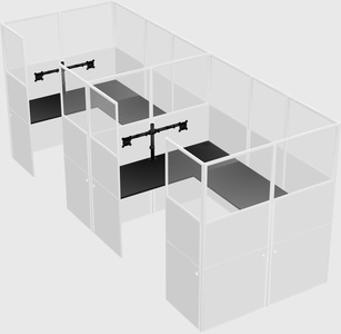 U-shaped cubicle