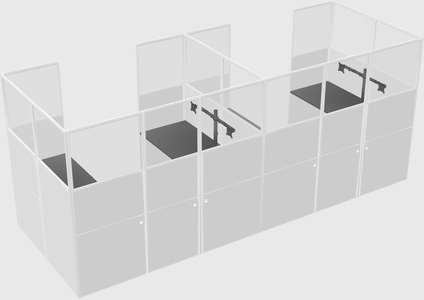 U-shaped cubicle