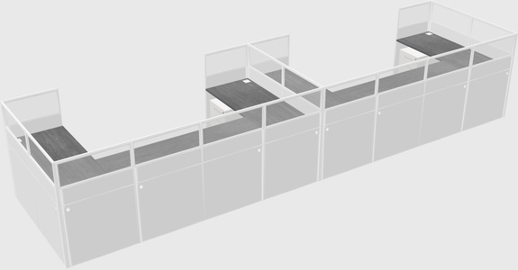U-shaped cubicle