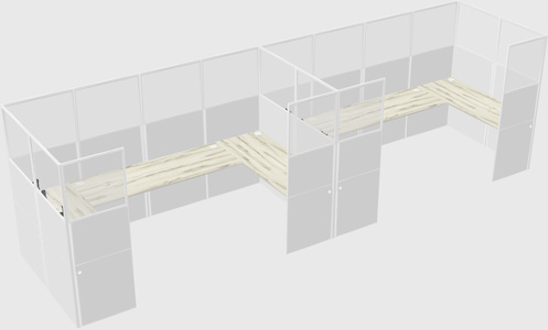 U-shaped cubicle