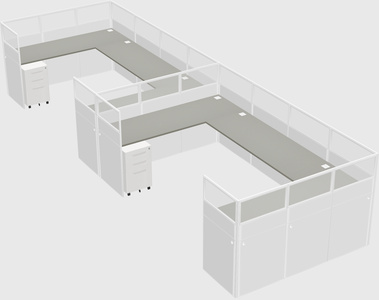 U-shaped cubicle