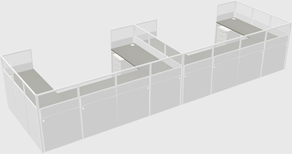 U-shaped cubicle