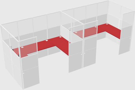 U-shaped cubicle
