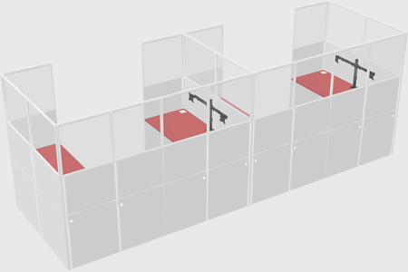 U-shaped cubicle