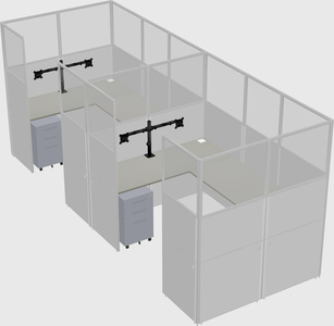 U-shaped cubicle