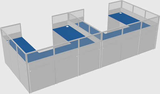 U-shaped cubicle