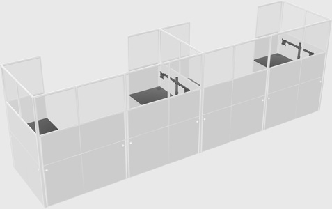 U-shaped cubicle